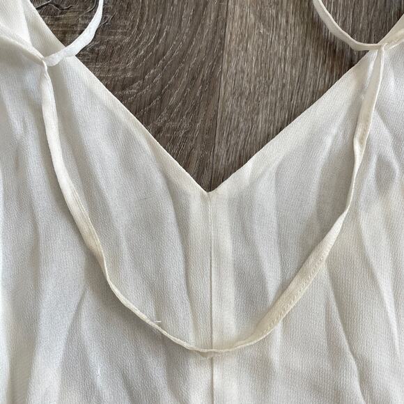 Reformation V-Neck Spaghetti Strap Tank Top in White - Size: Small - Picture 8 of 8
